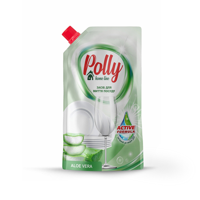 Засіб для миття посуду Polly Aloe vera, дой-пак 500мл